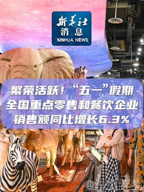 “五一”假期全国重点零售餐饮销售额同比增6.3%,市场繁荣活跃 “五一”假期全国重点零售餐饮销售额同比增6.3%,市场繁荣活跃